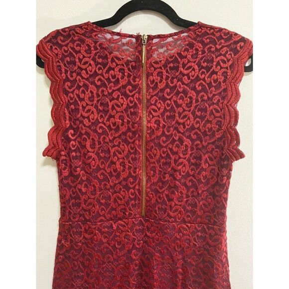 Kimchi Blue Lucinda Scalloped Lace Bodycon Mini Dress In Wine Color Size… - Picture 11 of 14